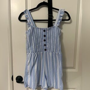 Blue Striped Kids Romper